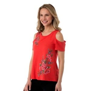 Cherokee Cold Shoulder Graphic Tee